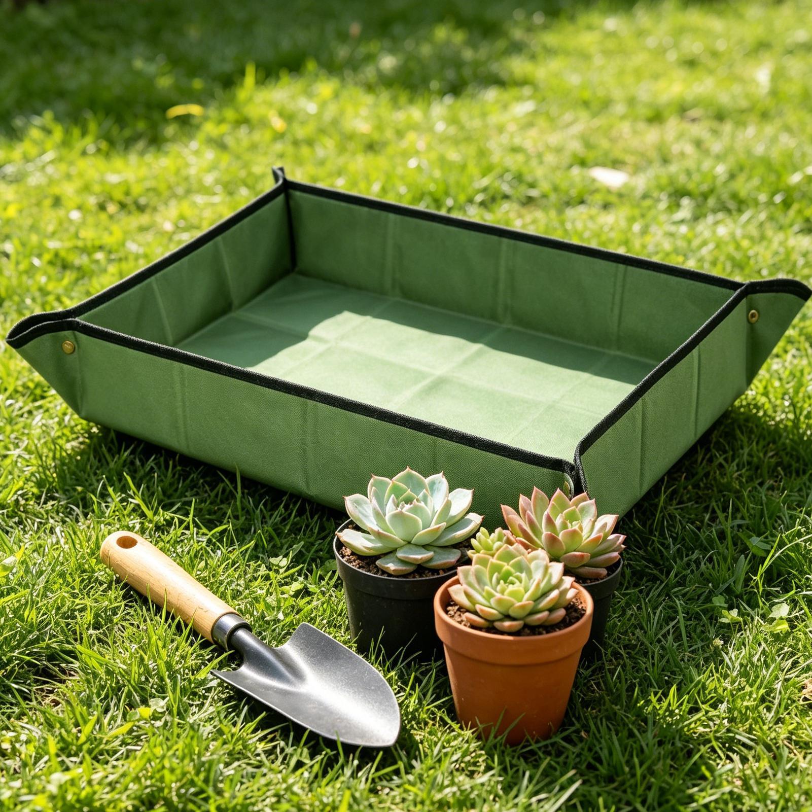 Plant Parenting - 105 × 150 センチメートル植え替えマットポータブル厚い防水植物植え替えトレイ屋内園芸土壌制御移植パッドガーデンサプライ
