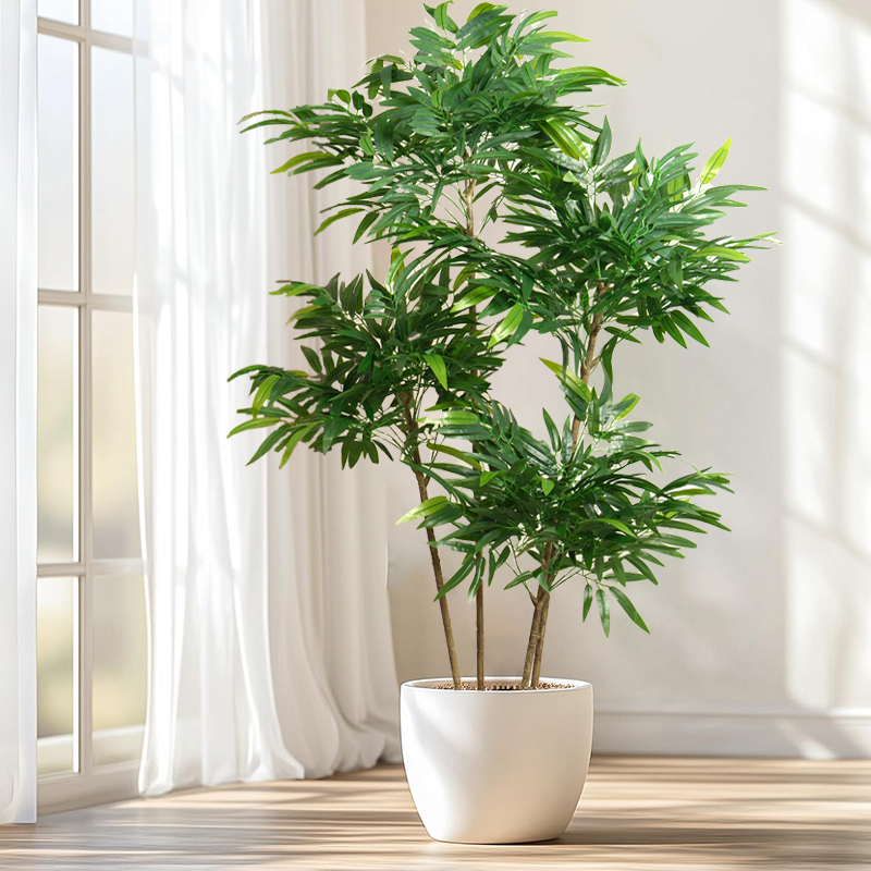 Fiddle Leaf Fig - 80～180cmの大型人工竹の葉の木、偽物のヤシの木、プラスチック製のモンステラの枝、家庭、店舗、パーティーの装飾用のトロピカル植物