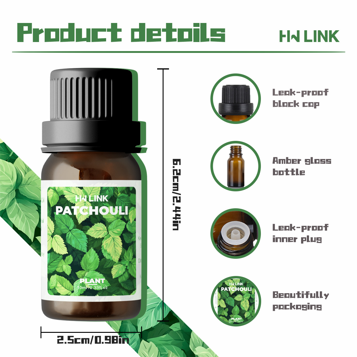 10ml パチュリエッセンシャルオイル 純粋な植物性エッセン - Plant Parenting のレビューと価格