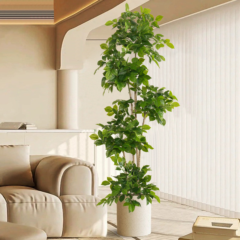 2-78 インチ大型偽植物人工ハッピーツリープラスチック R - Fiddle Leaf Fig のレビューと価格