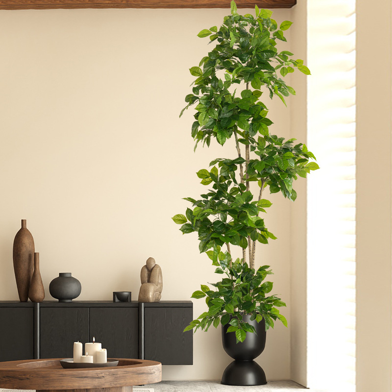 2-78 インチ大型偽植物人工ハッピーツリープラスチック R - Fiddle Leaf Fig のレビューと価格