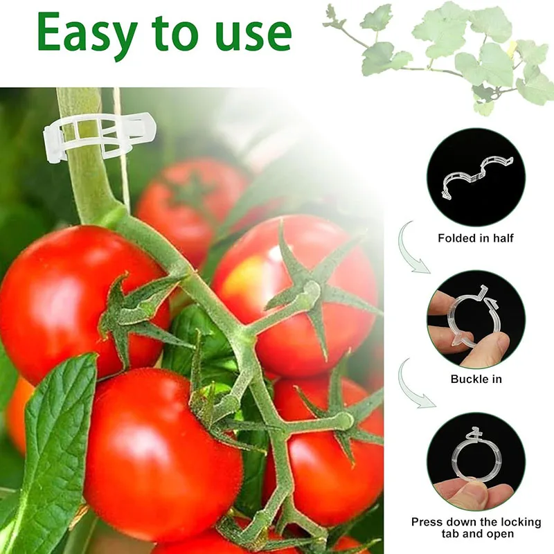 100 個植物固定クリップ再利用可能な植物野菜つる接続固定ツ - Plant Parent Tools のレビューと価格