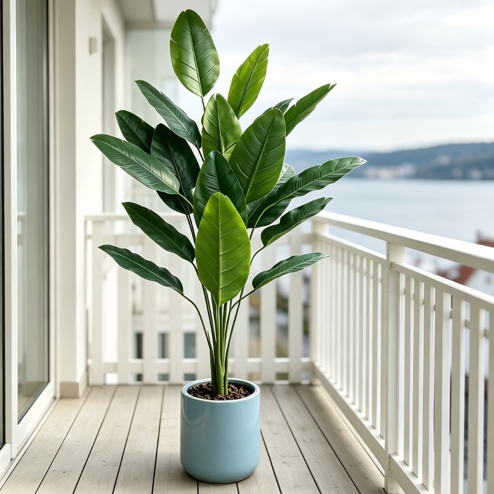 1個 105cm巨大人工バナナの木 15枚の葉 屋外人工緑化 - Fiddle Leaf Fig のレビューと価格