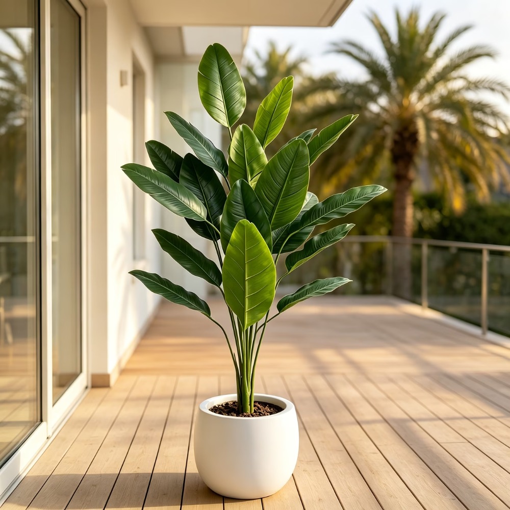 1個 105cm巨大人工バナナの木 15枚の葉 屋外人工緑化 - Fiddle Leaf Fig のレビューと価格