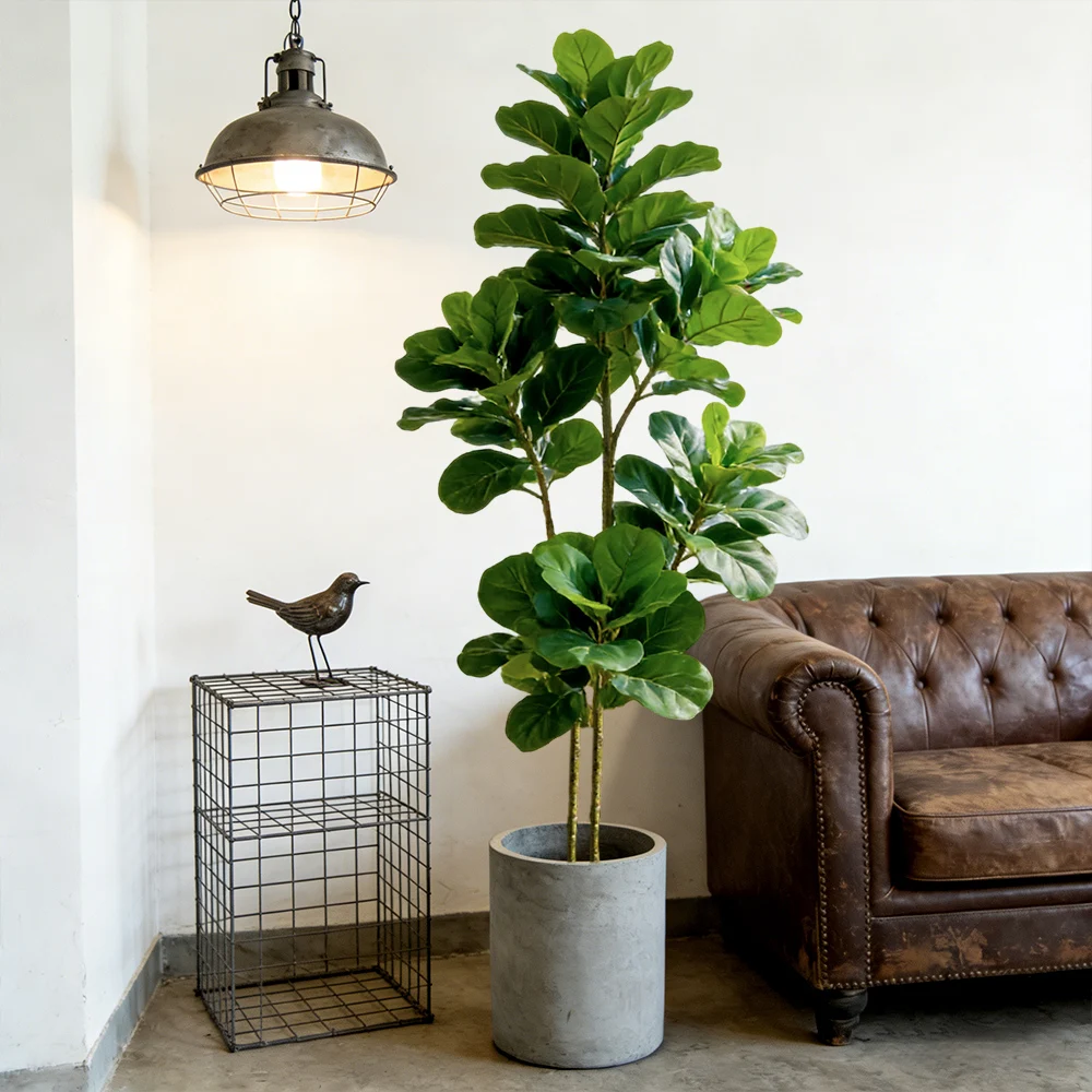 64/122cm人工フィドルフィグツリー、偽オーク植物、トロ - Fiddle Leaf Fig のレビューと価格