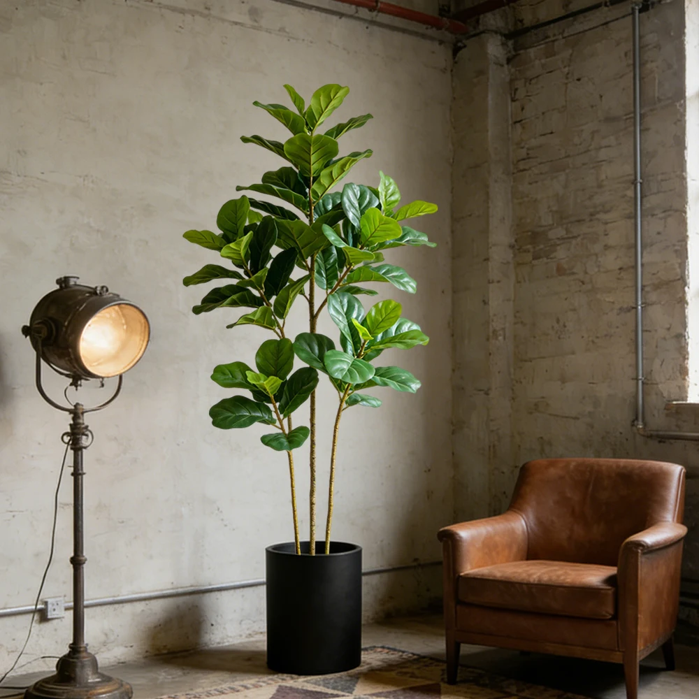 64/122cm人工フィドルフィグツリー、偽オーク植物、トロ - Fiddle Leaf Fig のレビューと価格