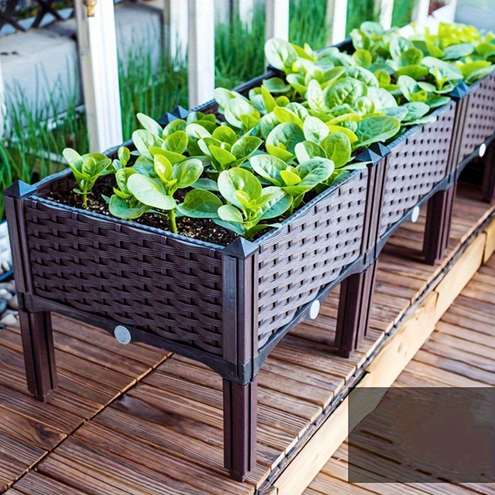 大容量ガーデンベッド野菜植栽ボックスホームバルコニー植栽ポッ - Plant Parenting のレビューと価格