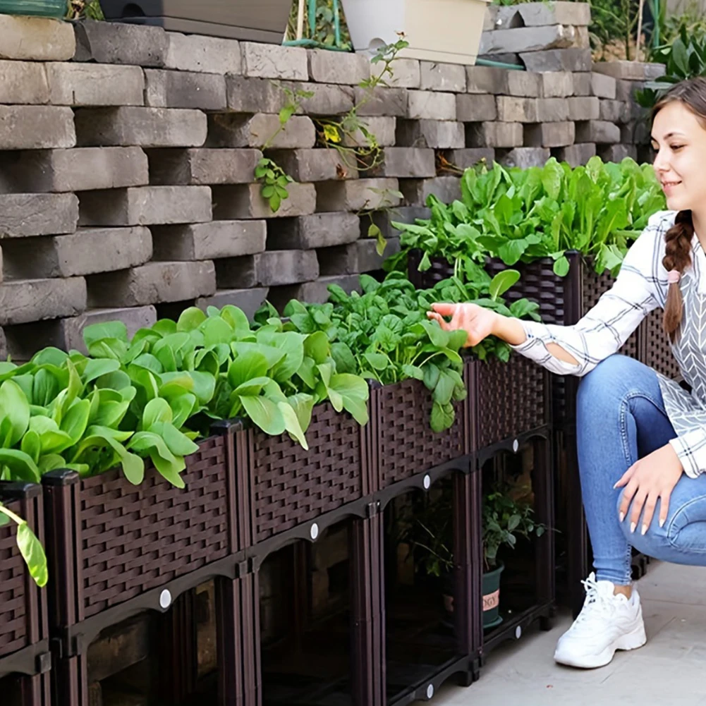 大容量ガーデンベッド野菜植栽ボックスホームバルコニー植栽ポッ - Plant Parenting のレビューと価格