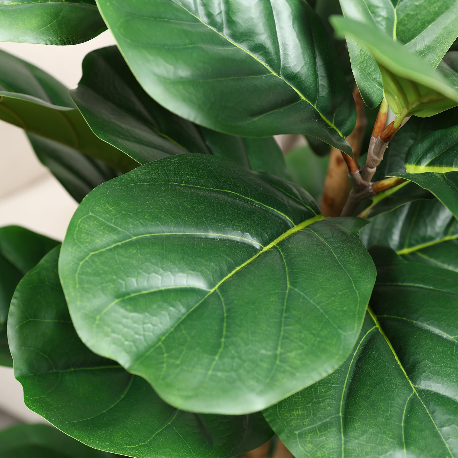 白いプランター付きの人工フィドルリーフフィギュアムツリー。高 - Fiddle Leaf Fig のレビューと価格